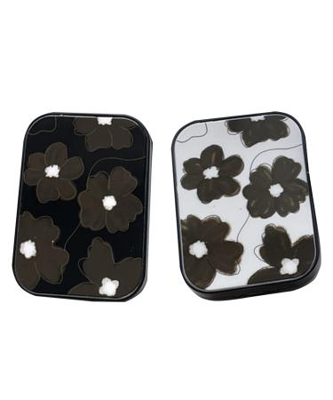 Worparsen Holder Compact -scratch Minimalistic Black Floral Case for Outdoor Multi