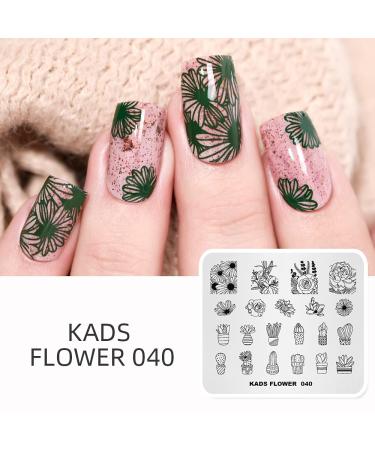 Nail Art Stamping Template - Cactus Flower Design | DIY Manicure Tool FL040 for Stunning Nail Designs | International Shipping - Buy Online on SooperMarket.com