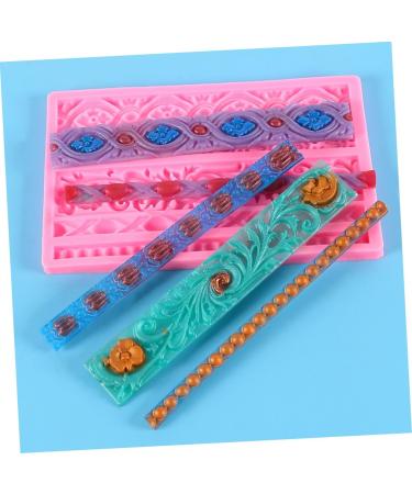 IMIKEYA 3pcs Silicone Cake Mold Silicone Cupcake Molds Vintage Candy Cake Decoration Mold Cake Decors Mold Cupcakes Baroque Fondant Molds Baking Tool The Flowers Fondant Cake Silica Gel 19X12X1CMx3pcs - Buy Online on SooperMarket.com