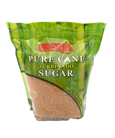 Iberia Pure Cane Turbinado Raw Sugar, 32 Ounce 1 Pack Turbinado