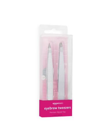 Amazon Basics Eyebrow Tweezers 2-Pack