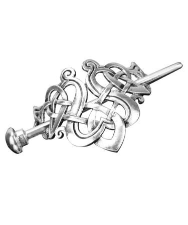 Personalized Silver Hair Clip Celtic Knot Women Party Hair Jewelry Long Hair with Stick Slide