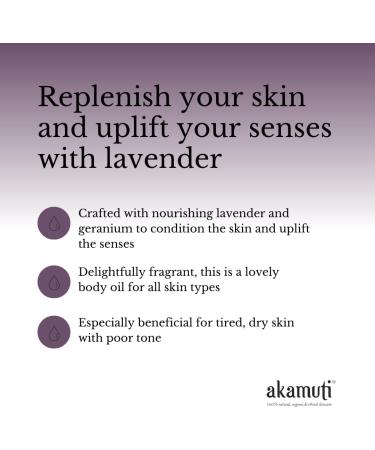 Akamuti Lavender & Geranium Body Oil 100ml - Buy Online on SooperMarket.com