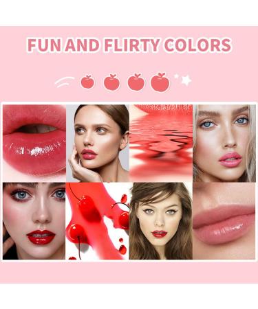2 Colors Lip Tint Stain for Cheek & Lip | Long Lasting Glossy Korean Mini Liquid Lipstick - #01 APPLE & #03 WATERMELON - Buy Online on SooperMarket.com