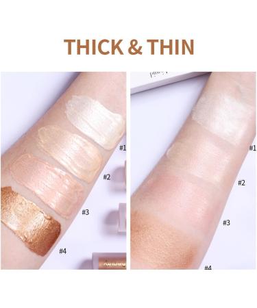 Go Ho Liquid Highlighter Makeup Natural Face Highlighter Stick Silky Smooth Light Liquid Luminizer Long Lasting Highlight Face Illuminator Make up 03 Rose Gold 03 Rose Gold 10.00 g (Pack of 1) - Buy Online on SooperMarket.com