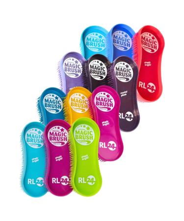 RL24 - B stenset (3 -part) Magicbrush |Huf scraper for horses |Removes stubborn dirt |Colored horse brush for fur change |Clean the hoof beam |Horses accessories |Edition Jellyfish