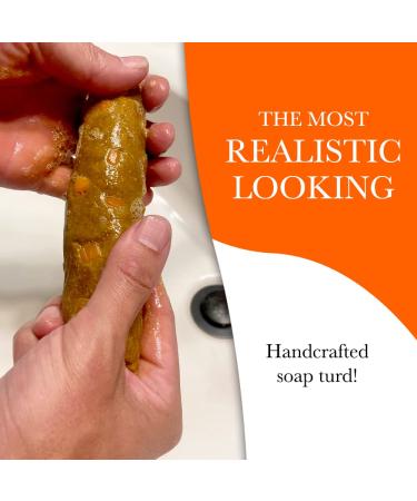 Fake Poop Soap - Handcrafted Gag Gift & Prank Soap for Men Kids & Adults - Realistic Turd Bar Vanilla Scented - Buy Online on SooperMarket.com