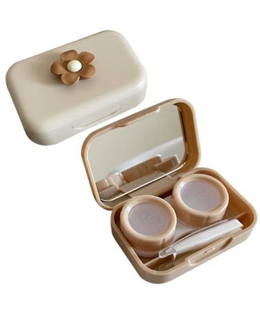 XJKLBYQ Contact lenses 2PCS blossoms of portable contact lens holder with mirror travel offering contact -Clichtive Applicator for daily work or outdoor activities