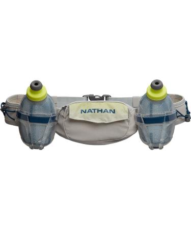 Nathan Hydration Insulated Running Belt Trail Mix Plus Adjustable Running Belt (Vapor Grey/Marine Blue, One Size)