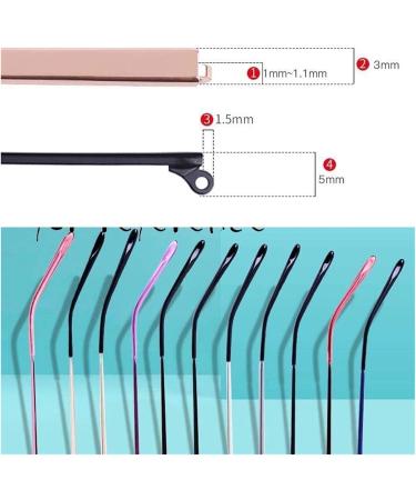 RANARA Eyeglass End Tips Replacement - Metal Temples & Accessories 1 Pair Matte Black Eyeglass Legs for All Prescription Glasses - Buy Online on SooperMarket.com