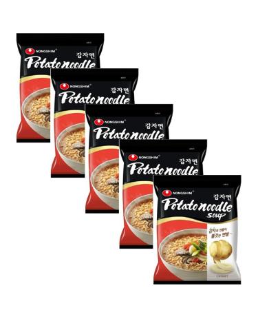 Nongshim Potato Ramyun Instant Ramen Noodle Soup 100g (Pack of 5) by CNMART
