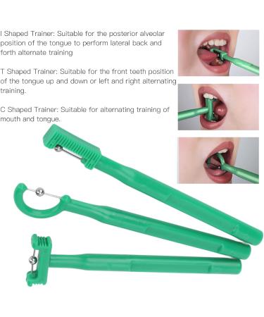 3-Piece Tongue Tip Exercise Set: I-Shaped T-Shaped & C-Shaped Trainers for Enhanced Oral Fitness - Buy Online on SooperMarket.com