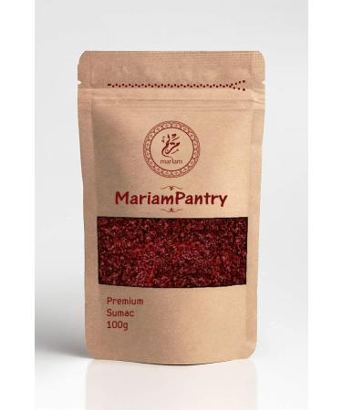 Premium Sumac Powder Dried and Ground 100g - by MariamPantry in Resealable Kraft Bag Pouch