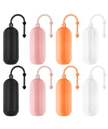 Travel silicone bottle covers travel containers Spout -safe elastic covers reusable travel accessories protective cover for shampoo and shower gel bottles 8 pieces (B)