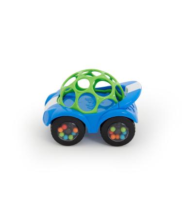 Bright Starts Oball Toy Car with Rattle - Multicolored Green-Blue Baby Toy | International Shipping Available - Buy Online on SooperMarket.com