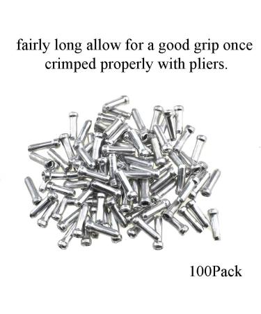 Yadaland 11.8mm Aluminum Bicycle Cable End Caps - 100 Pieces for Mountain and Road Bike Brake Tips Shifter - Buy Online on SooperMarket.com
