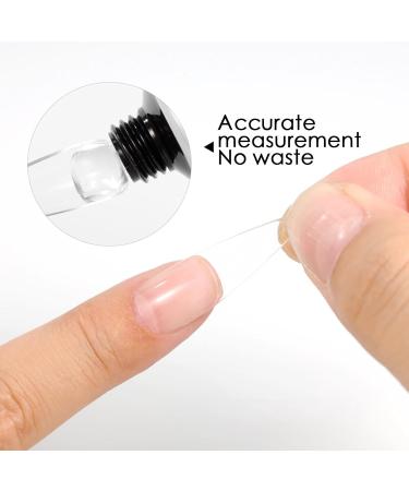 Gel Nail Tip Glue Gel Glue Nail Glue Base Gel Strong Glue Long-Lasting Soft Gel Glue Nail Tips Gel Extension Glue Gel Glue for Rhinestone Nails round mouth - Buy Online on SooperMarket.com