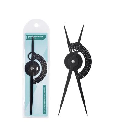 Eyebrow Golden Ratio Caliper Stencil Ruler Makeup Measure Eyebrow Guide Ruler Permanent Tools Calipers Tattoo Eyebrow Line Lip Double Scale Tattoo Stencils Sliding Gauge (Black)