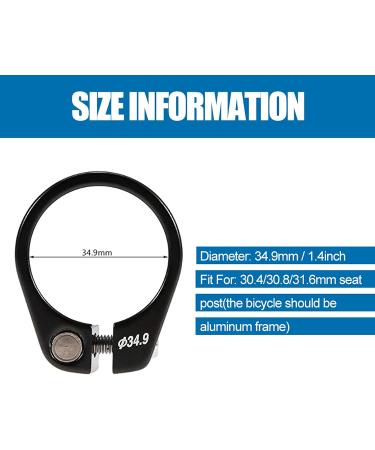 VGEBY1 Bike Seat Post Clamp - 34.9mm Quick Release Aluminum Alloy Tube Clip for 30.4/30.8/31.6mm Seat Post, Black - Buy Online on SooperMarket.com