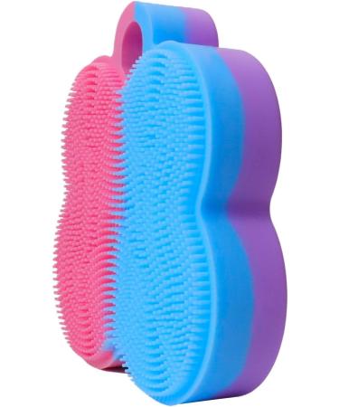 Silicone Cleansing Brush - Pink & Purple Dual-Sided Exfoliating Tool for Women | Gentle Skin Care & Deep Cleaning - Buy Online on SooperMarket.com