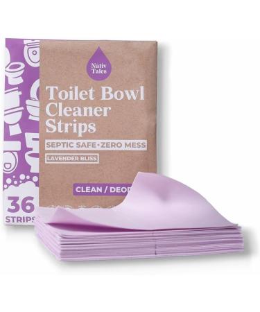 Toilet Bowl Cleaner Sheets 36 Cleans Septic Safe Toilet Bowl Cleaner Strips for Apartments Dorms RVs No Plastic No Bleach