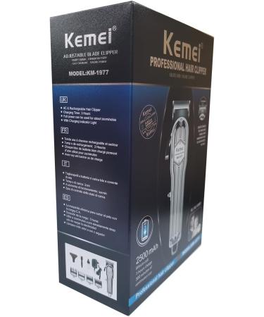 KEMEI Hair Clippers for Men Professional Barber Clippers Cordless Close Cutting Hair Trimmer Set Zero Gapped T-Blade Haircut Kit Beard Trimmer with USB Rechargeable for Family (KM-1977) - Buy Online on SooperMarket.com