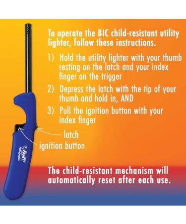 BIC Multi-Purpose Classic & Flex Wand Candle Lighters, Assorted Colors - Reliable & Safe Utility Lighter for Fireplaces, Campfires & More (4-Count) - Buy Online on SooperMarket.com