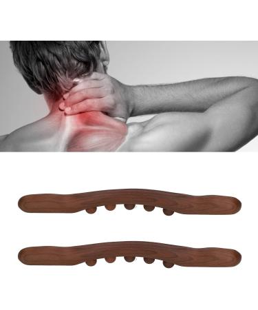 2pcs Wooden Gua Sha Stick Set - Massage Points for Home Relaxation | Natural Wooden Scraping Stick - Buy Online on SooperMarket.com
