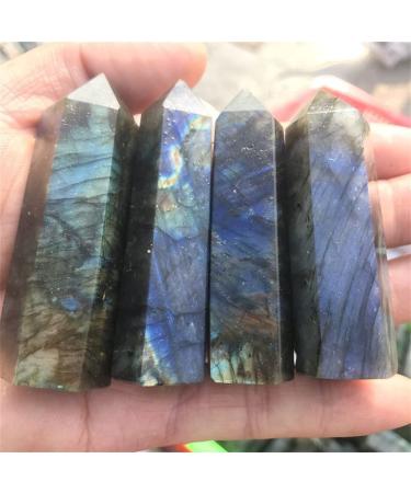 6-7cm Natural Stone Mineral Crystal Home Decoration Witchcraft Worship Meditation ChakraColumn NaturalReiki Decoration Household (Size : 5pcs)