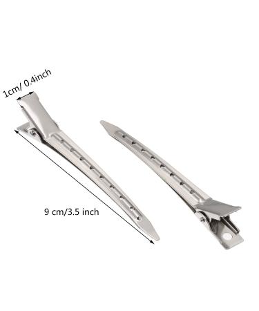 Duck Bill Hair Clips 3.5 Inches - 24 Piece Metal Alligator Curl Clips for Women Styling - Buy Online on SooperMarket.com