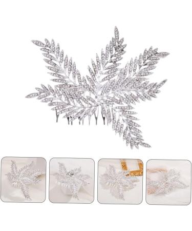 WOFASHPURET Bridal Comb Bride Hair Comb Clip Bride Hairpiece Bridal Headpieces for Wedding Women Hair Accessories Wedding Party Headpiece Floral Decor Combs Temperament Women's Decorate Alloy - Buy Online on SooperMarket.com