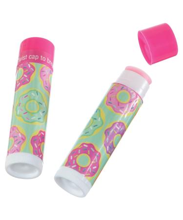 Doughnut Lip Balm Favor - .6" dia. x 2.5"H | Pink | Pack of 8