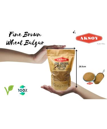 Aksoy Premium Quality Fine Brown Bulgur 1.25KG 1.25 Kilograms - Buy Online on SooperMarket.com