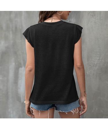 Chiffon Cold Shoulder Shirt Women's Pleated Dolman Sleeve V-Neck Blouse - Black, Medium - Buy Online on SooperMarket.com