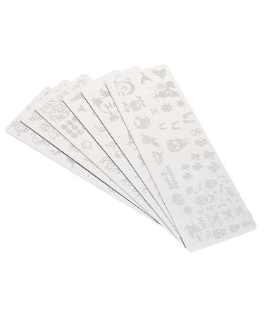 Uonlytech 6pcs Halloween Nail Art Plates - Pumpkin Pattern DIY Nail Templates for Stunning Manicure - Buy Online on SooperMarket.com