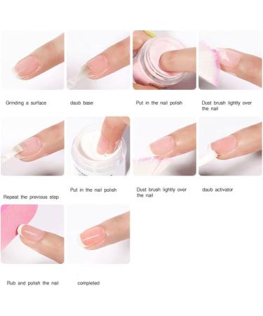 Blue Gray Nail Polish Dip Powder Nail Kit Nude Pink Glitter 6 Colors Acrylic Dipping Powder System Kit For French Nail Manicure Nail Art Set Rhinestone Applicator Tool (A One Size) One Size A - Buy Online on SooperMarket.com