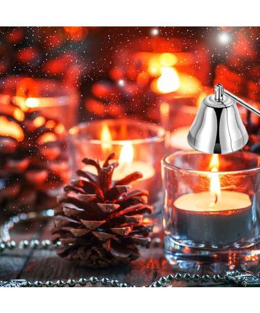 TFsylisa Stainless Steel Candle Extinguisher | Long Handle Bell-Shaped Snuffer | Premium Candle Accessory for Wick Flame Control - Buy Online on SooperMarket.com