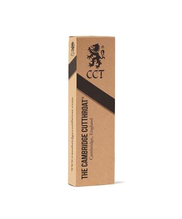 Cambridge Cutthroat Straight Edge Razor Kit - Stainless Steel Black & Gold Barber Razor with 10 Blades, Premium Single Blade Razor for Men with Travel Pouch - Buy Online on SooperMarket.com