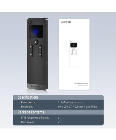 NEEWER RT111 Remote Control for Teleprompter App - Bluetooth, Silent Button - iOS Android Compatible - X1 PRO, X14 PRO, X17 - Buy Online on SooperMarket.com