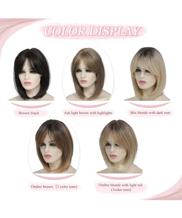 MORICHY Synthetic Hair Topper 12'' - Ombre Brown 3 Color Tone - Big Base Cover - Hair Volume Booster - Buy Online on SooperMarket.com