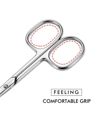 Jarvistar Professional Nail Scissors - Sharp Curved Stainless Steel Manicure & Pedicure Shears with Case | 95mm Bent Skin & Nail Clippers - Buy Online on SooperMarket.com