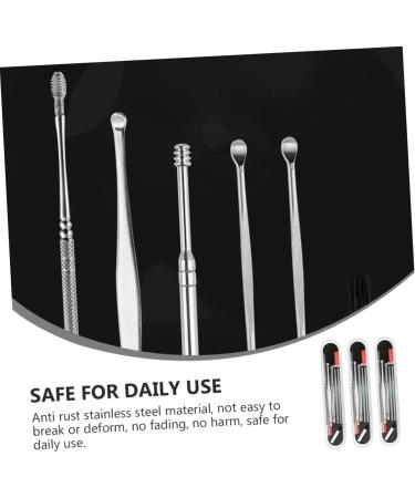 3 Sets Stainless Steel Ear Cleaning Kit with LED Ear Wax Removal Tool - Buy Online on SooperMarket.com