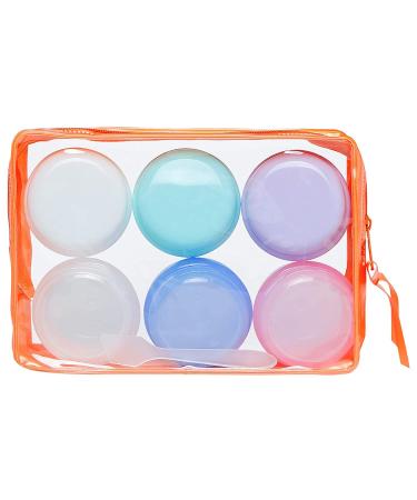 VEAIDE 1 oz Travel Toiletry Containers - Leakproof Compact Plastic Jars for Face, Hand, Body Creams - 6 Pack - Buy Online on SooperMarket.com