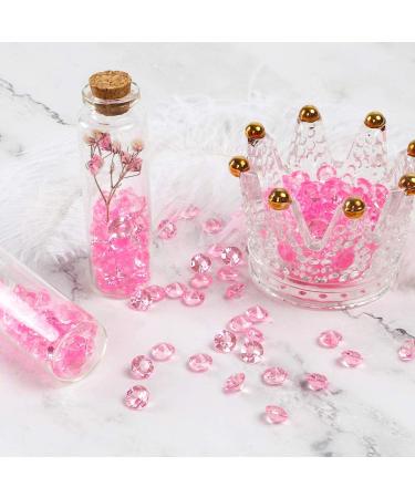 OUTUXED 1500pcs Pink Diamonds 0.3 (8mm) Crystal Gems - Party Decor Vase Filler Wedding Bridal Shower Scattering - Buy Online on SooperMarket.com