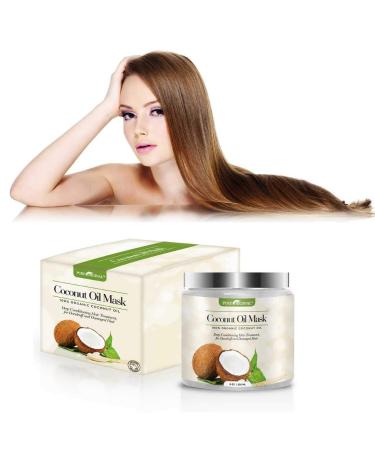 Alayna Pure Organic Coconut Oil Hair Mask - Hydrating Treatment for Natural Hair Growth - Repairs Dry & Damaged Hair - 8 oz - Buy Online on SooperMarket.com