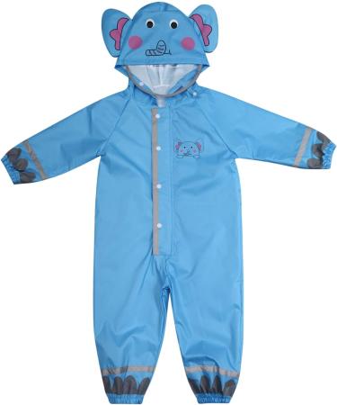De feuilles Kids Button Rain Suit 7-9 Years Blue Elephant - Buy Online on SooperMarket.com