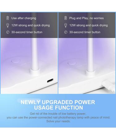 AORAEM 12W LED Nail Lamp | Portable Gooseneck Gel Polish Dryer | Professional White Nail Light - Buy Online on SooperMarket.com
