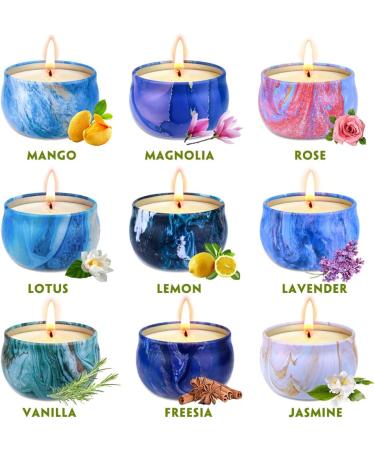 Buy Aottom Fragrance Candles Gift Set - Natural Soy Wax Aroma Candles for Christmas - 9 x 75g Aromatherapy Tealights for Women - Buy Online on SooperMarket.com