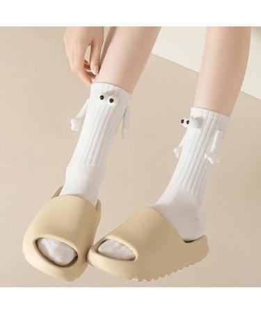 Couple Holding Hands Magnetic Suction 3D Doll Socks - Funny Unisex Couple Socks (2pcs Black) - Buy Online on SooperMarket.com
