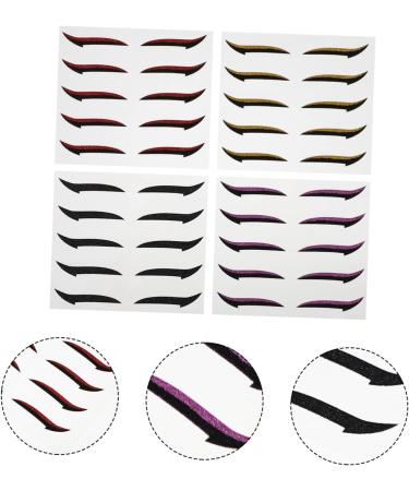MUSISALY 20 Pairs Eyeshadow Stickers Eyeliner Stencils Sticker Eyelid Stickers Eyeliner Stencil Sticker Glue - Buy Online on SooperMarket.com